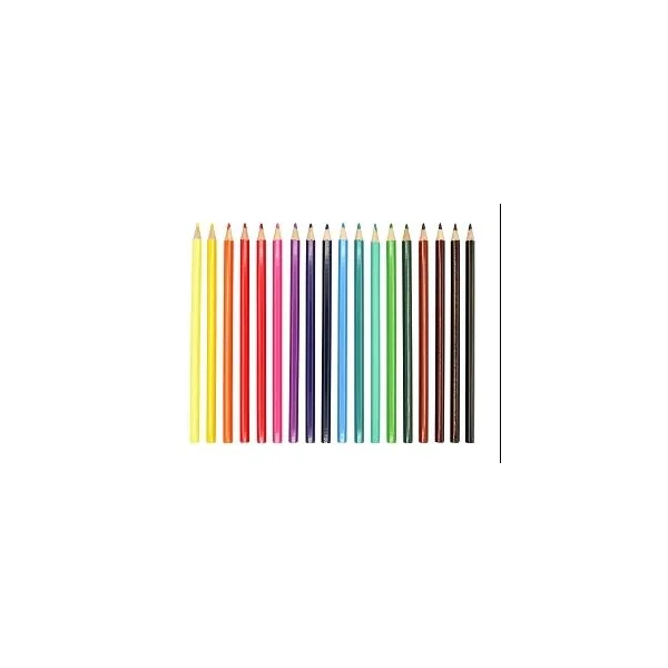 18 CRAYONS DE COULEUR QUALITE BEAUX ARTS COULEURS VIVES