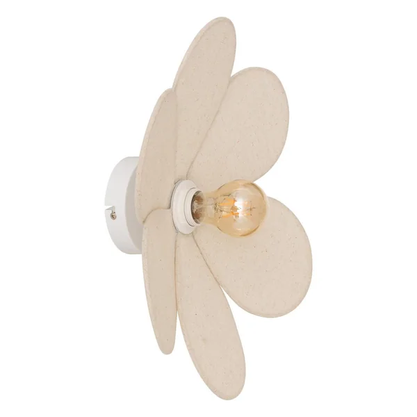 APPLIQUE PETALE LIN NAYA BEIGE D.40CM