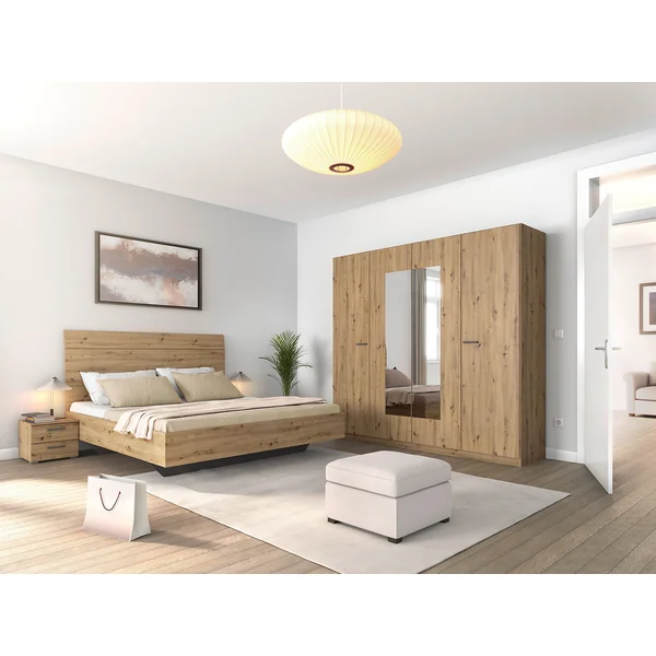 Armoire adulte contemporaine avec miroir Floraly