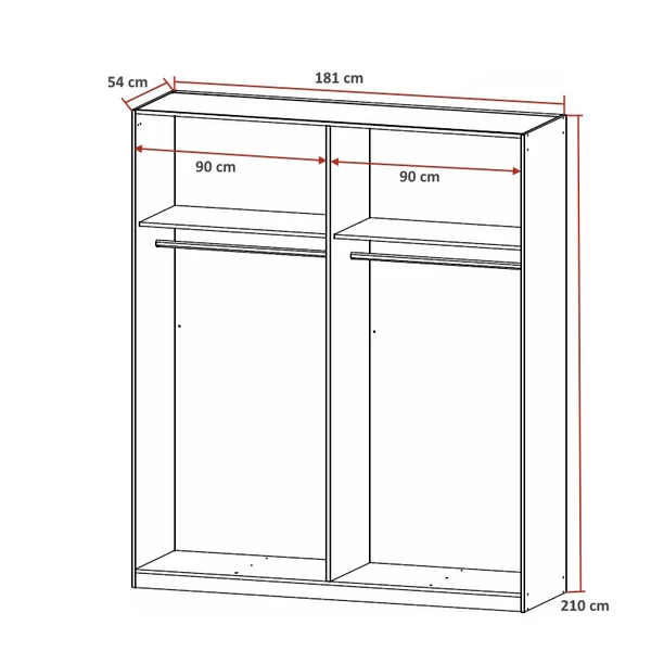Armoire adulte contemporaine avec miroir Floraly
