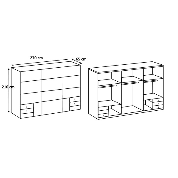 Armoire adulte contemporaine Bridget I