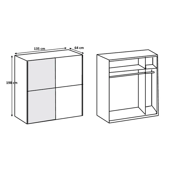 Armoire adulte contemporaine Hansen