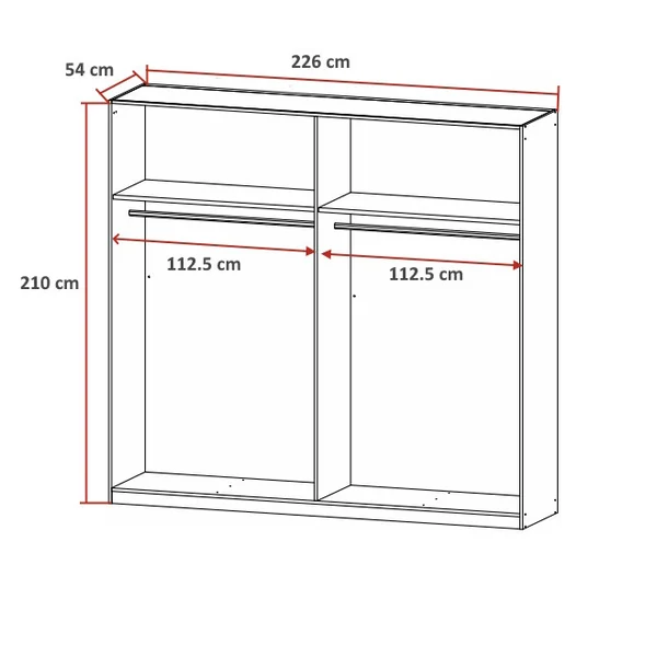 Armoire adulte contemporaine portes battantes Julietta