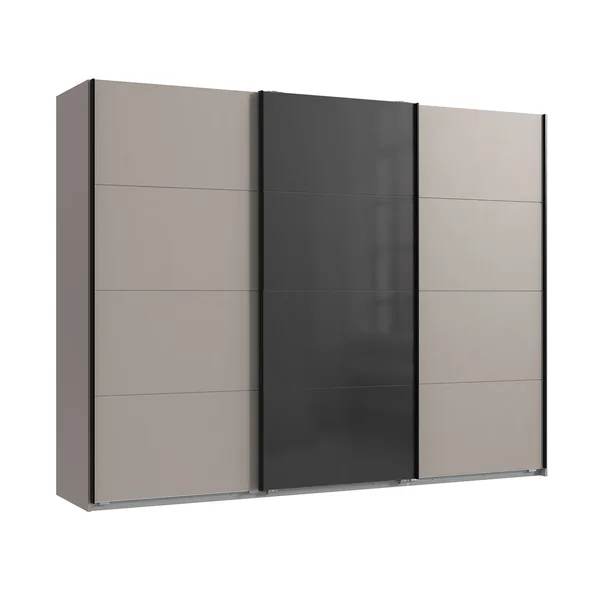 Armoire adulte moderne 270 cm gris sahara/graphite Matilda