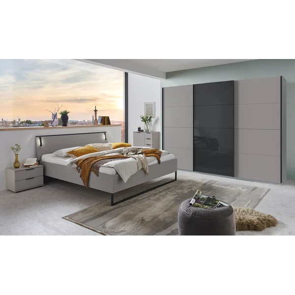 Armoire adulte moderne 270 cm gris sahara/graphite Matilda