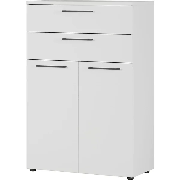 Armoire basse de bureau moderne grise Hacienda I