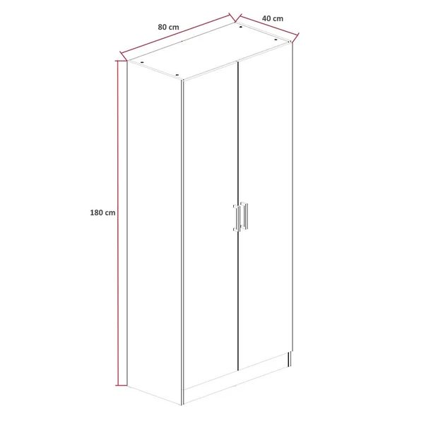 Armoire contemporaine 80 cm blanche Willy