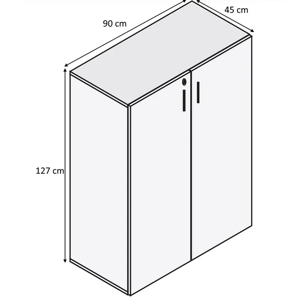 Armoire de bureau moderne coloris noyer Oscar