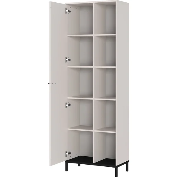 Armoire de bureau moderne H 190 cm gris cachemire Vigor