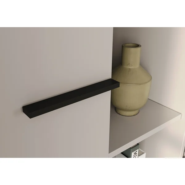 Armoire de bureau moderne H 190 cm gris cachemire Vigor