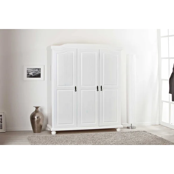 Armoire style campagne 150 cm en pin massif Hada | Matelpro