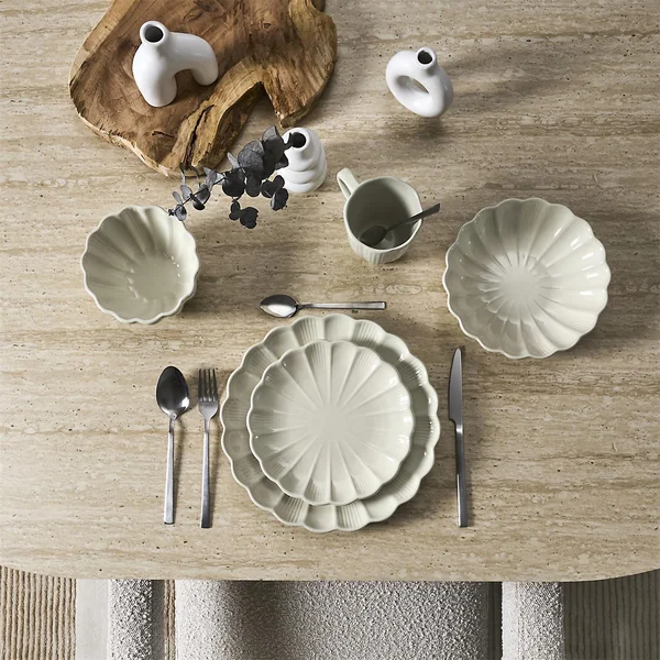 ASSIETTE CREUSE CALISTA ECRU D20CM
