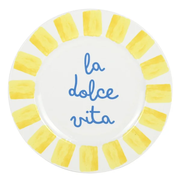Assiette plate coloree d27cm