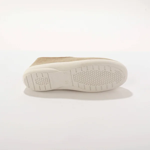 Ballerine d'intérieur éponge élastiquée , beige