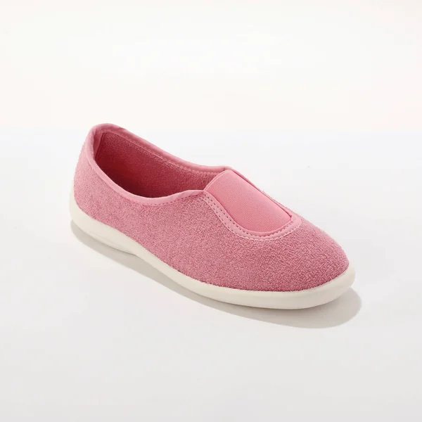 Ballerine d'intérieur éponge élastiquée , rose