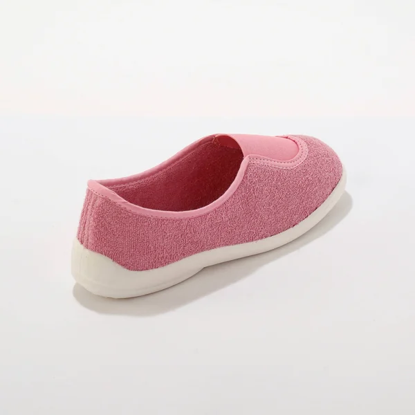 Ballerine d'intérieur éponge élastiquée , rose