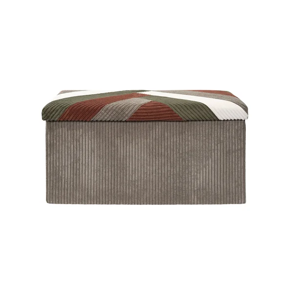 Banc-coffre pliable patchwork, multicolore
