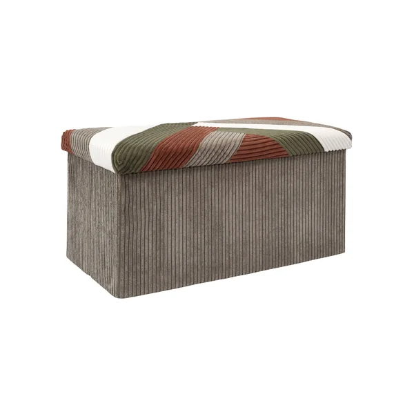 Banc-coffre pliable patchwork, multicolore