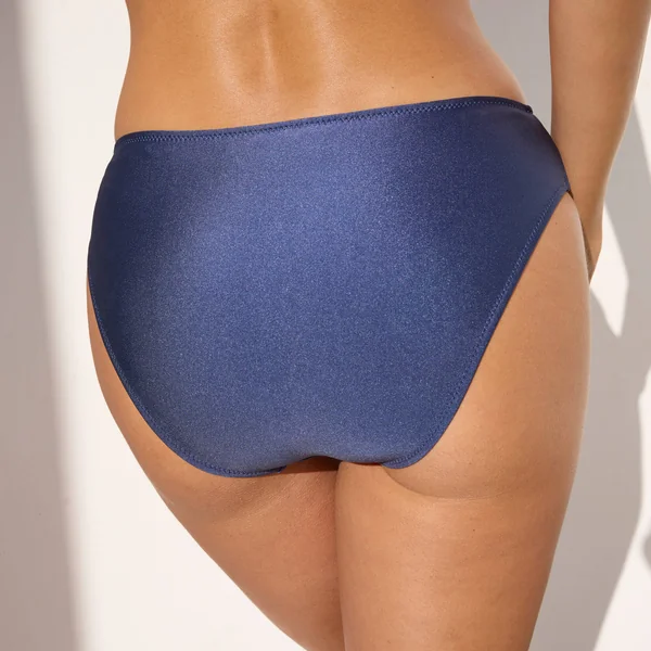 Bas de maillot de bain forme midi uni Padula, marine
