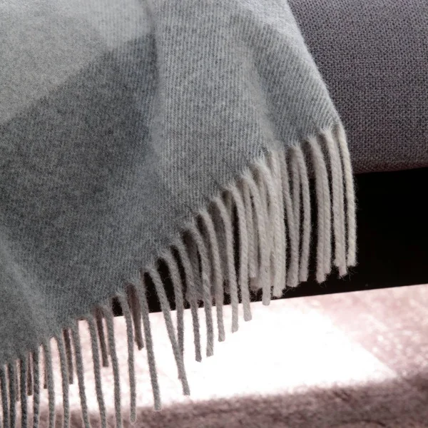 BIEDERLACK Plaid laine Bertie - Gris - 130 x 170 cm