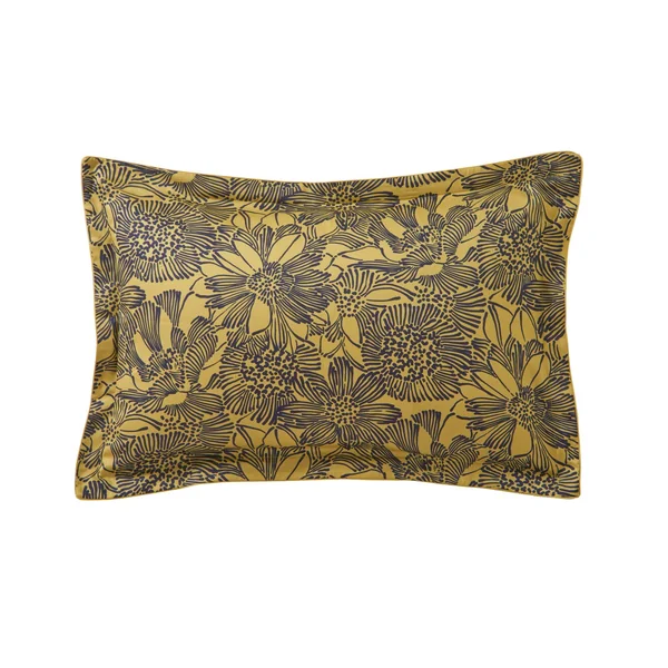 BLANC DES VOSGES Taie d'oreiller satin Elixir - Indigo - 50 x 75 cm