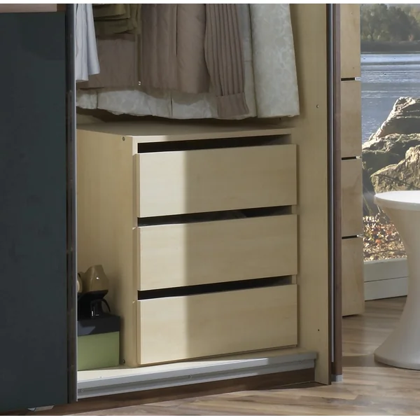 Bloc de 3 tiroirs intérieurs pour armoire Madox | Matelpro