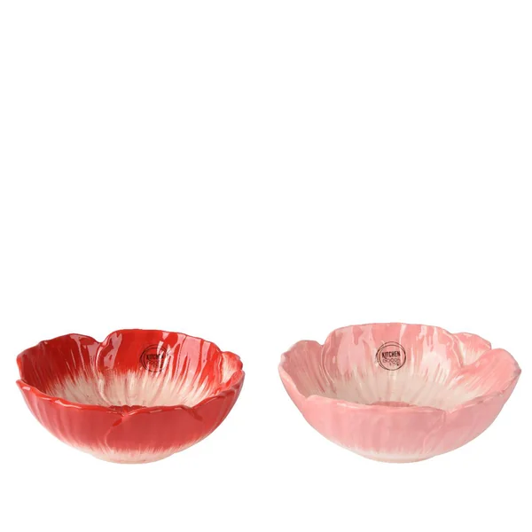 Bol coquelicot en dolomite colorée - Ø 12 x H 5 cm