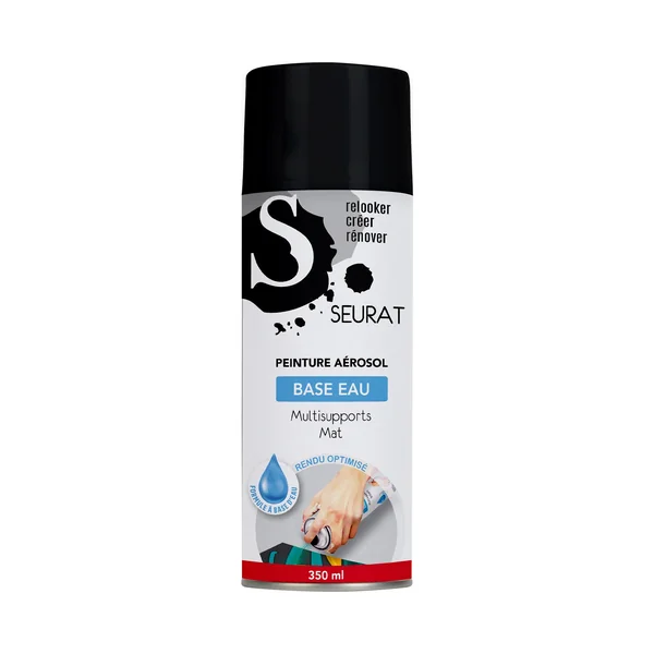 BOMBE DE PEINTURE MULTI SUPPORTS NOIR MAT 350ML