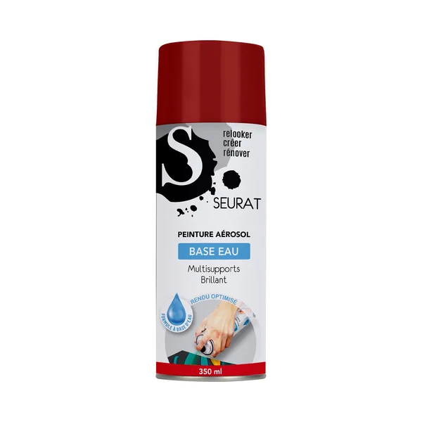 BOMBE DE PEINTURE MULTI SUPPORTS ROUGE BRILLANT 350ML