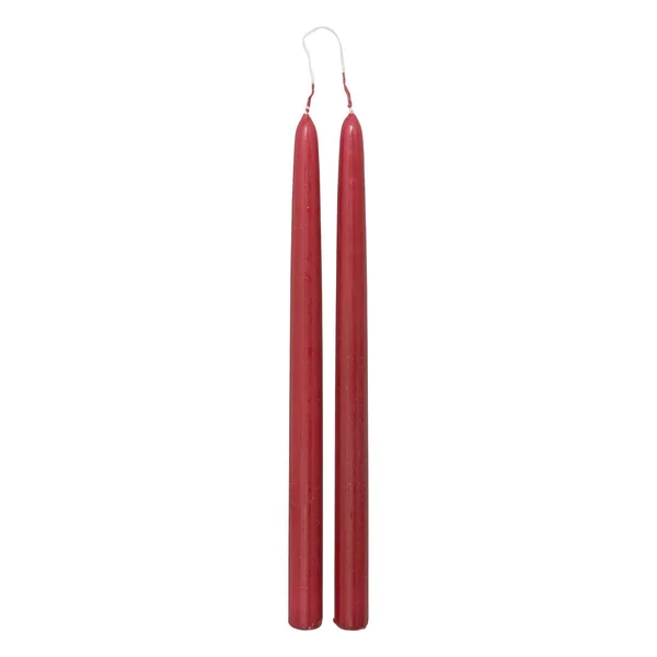 BOUGIE BATON HUGO ROUGE H.30CM X2 PIECES