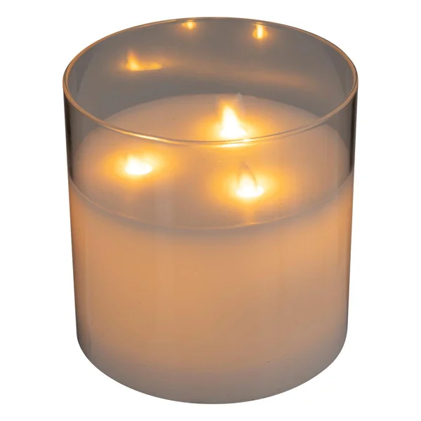 BOUGIE LED VERRE SENA D.15X15CM