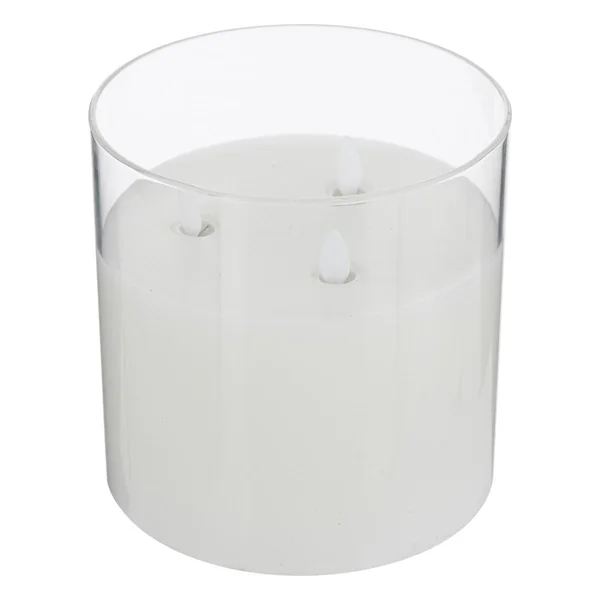 BOUGIE LED VERRE SENA D.15X15CM