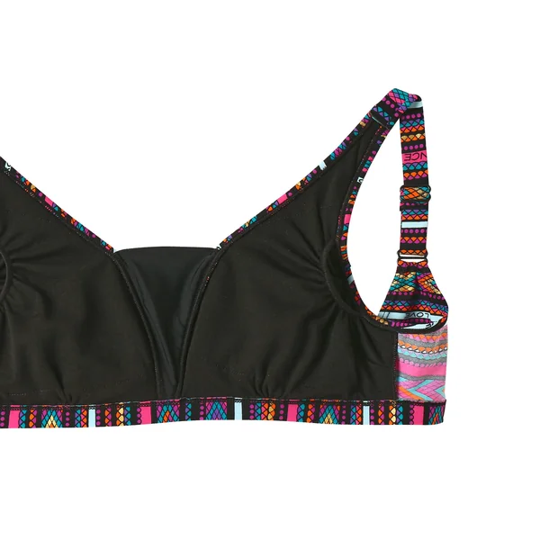 Brassière de bain post opératoire sans armatures imprimé ligne Brésilien, multicolore