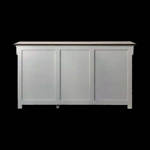Buffet bois massif 3 portes 3 tiroirs Embellie - Gris