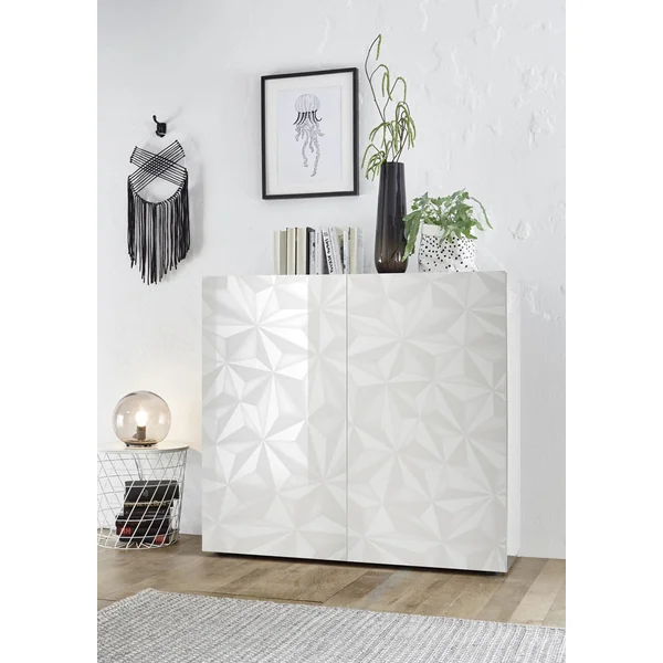 Buffet haut 2 portes design laqué Andreasse