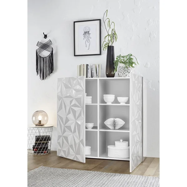 Buffet haut 2 portes design laqué Andreasse