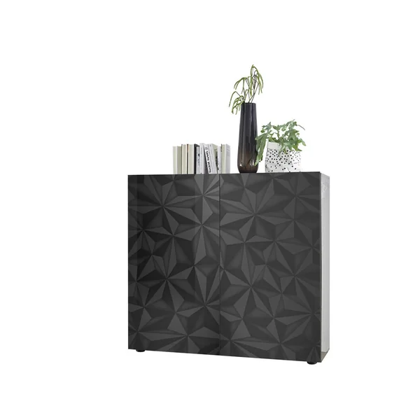 Buffet haut 2 portes design laqué Andreasse