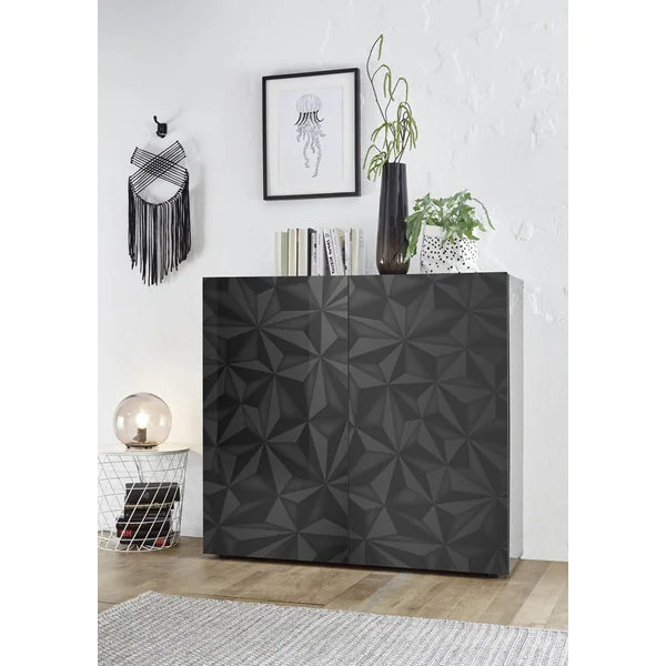 Buffet haut 2 portes design laqué Andreasse