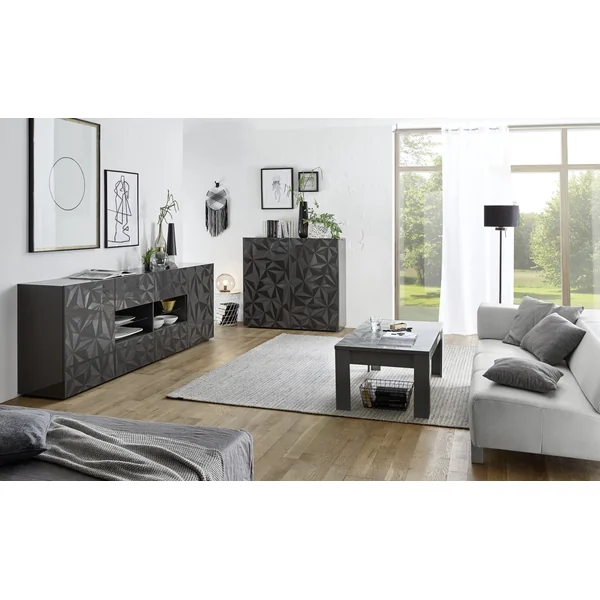 Buffet haut 2 portes design laqué Andreasse