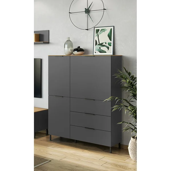 Buffet haut moderne 3 portes/3 tiroirs Arizona