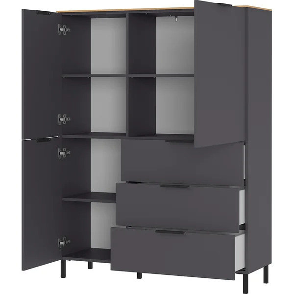 Buffet haut moderne 3 portes/3 tiroirs Arizona