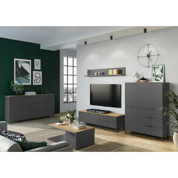 Buffet haut moderne 3 portes/3 tiroirs Arizona