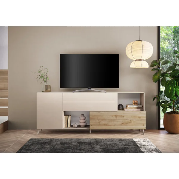 Buffet/bahut 241 cm chêne cadiz/cachemire Minorka