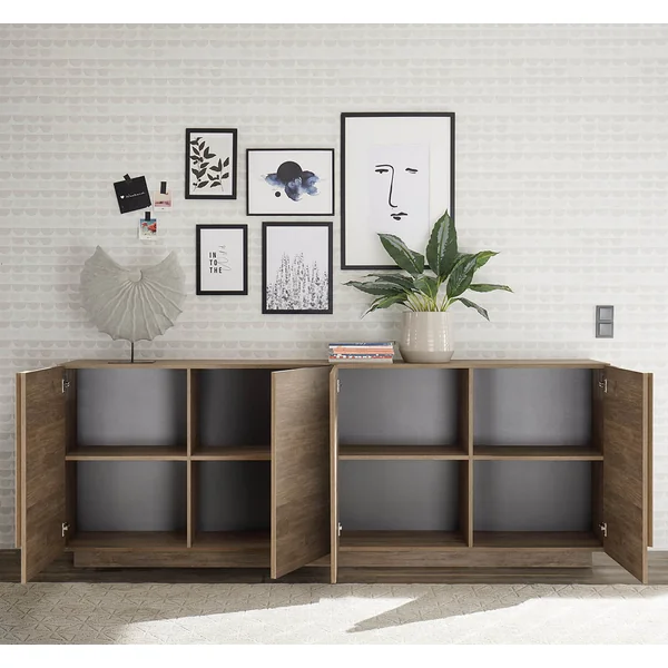 Buffet/bahut contemporain 4 portes chêne mercure Uranus
