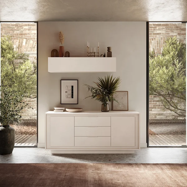 Buffet/bahut moderne 180 cm coloris cachemire Rosine
