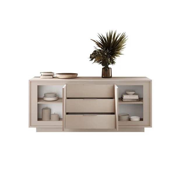 Buffet/bahut moderne 180 cm coloris cachemire Rosine