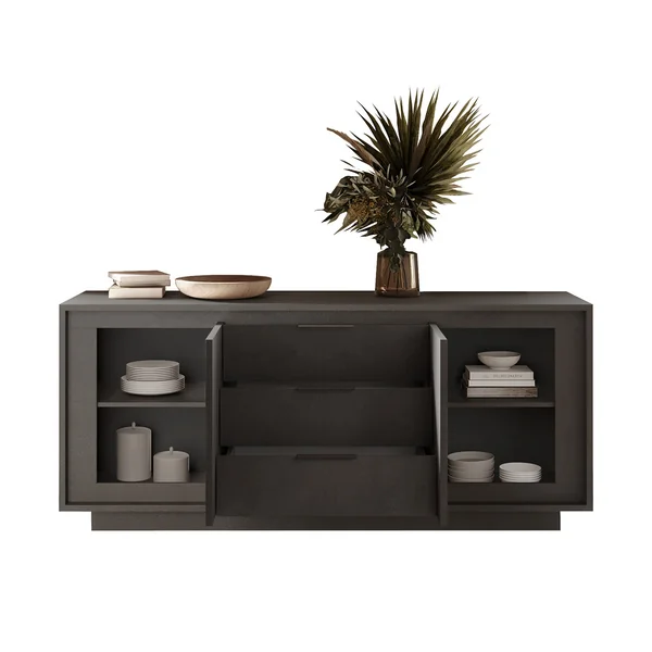 Buffet/bahut moderne 180 cm coloris lave Rosine