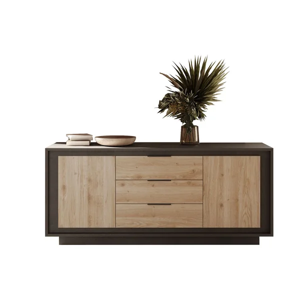 Buffet/bahut moderne 180 cm lave/chêne cadiz Rosine