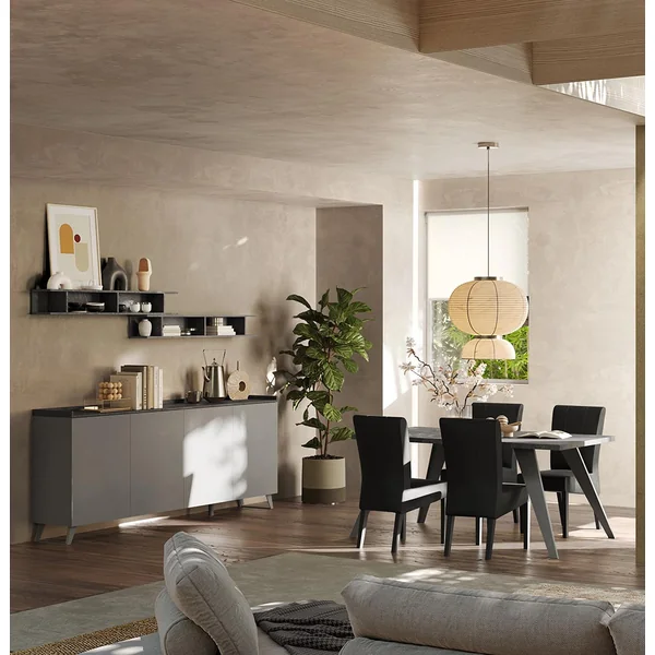 Buffet/bahut moderne 210 cm bronze/mercure Tristan