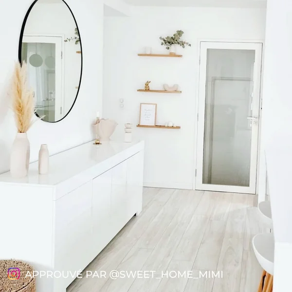 Buffet/bahut moderne laqué blanc brillant 210 cm Twist | Matelpro